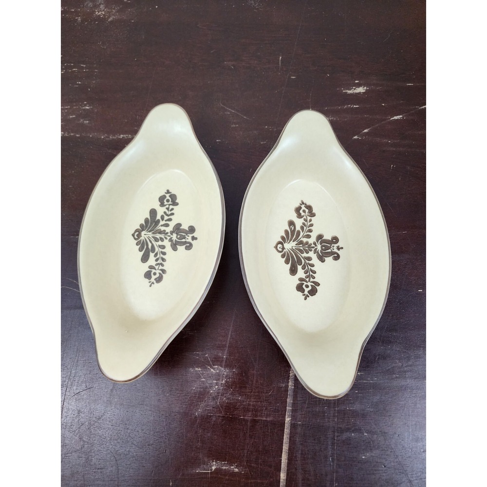 VINTAGE Pfaltzgraff Village set of 2 Augratin/Gratin Dishes 265 USA‎